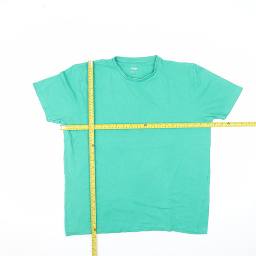 Dunnes Stores Men's Green Regular Fit Cotton Short Sleeve T-Shirt M