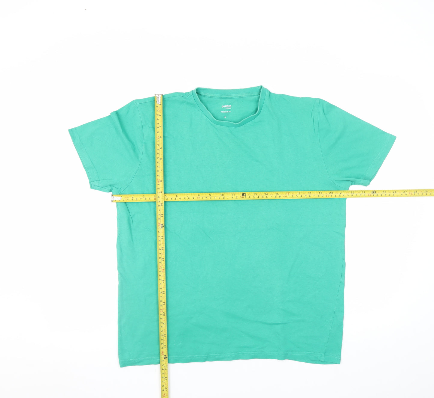Dunnes Stores Men's Green Regular Fit Cotton Short Sleeve T-Shirt M