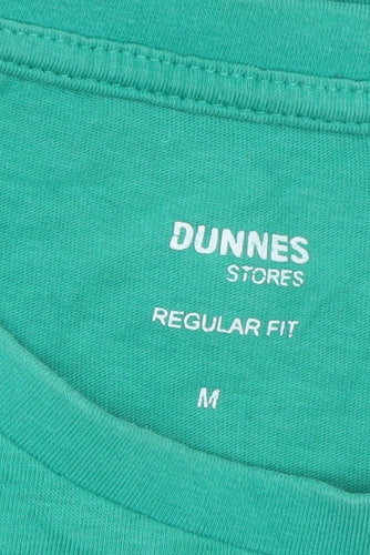 Dunnes Stores Men's Green Regular Fit Cotton Short Sleeve T-Shirt M