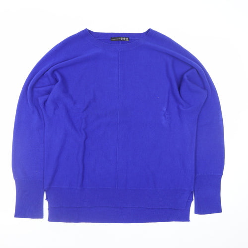Atmosphere Women Blue Acrylic Crew Neck Pullover Jumper Size 12