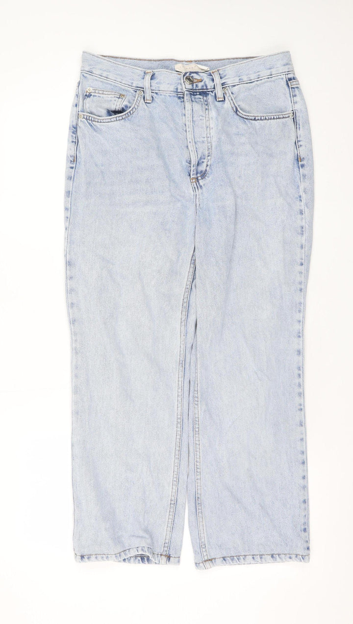 Topshop Unisex Light Blue Denim Straight Jeans W30 L28