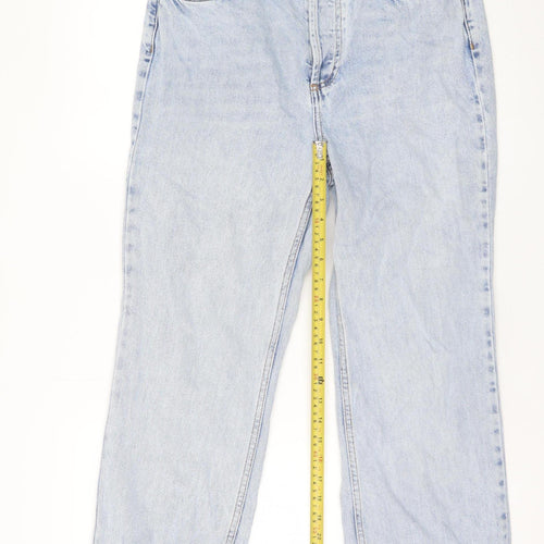 Topshop Unisex Light Blue Denim Straight Jeans W30 L28