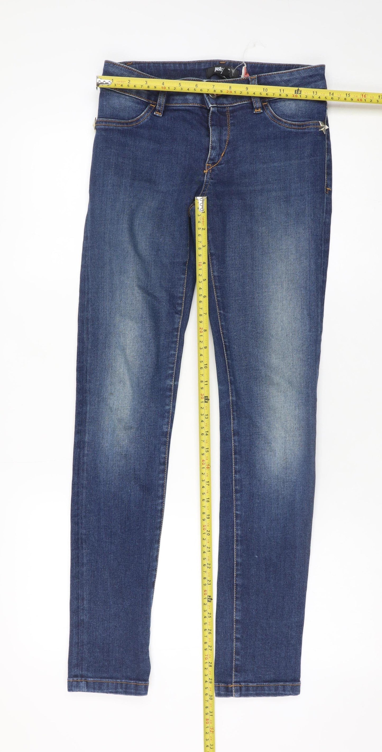 Just Cavalli Men's Blue Slim Skinny Denim Jeans 27in Waist