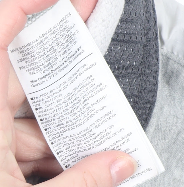 Nike Men's Grey Jogger Sweatpants M Regular Fit Cotton Blend