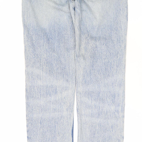 H&M Men Blue Straight Regular Fit Mid Rise Denim Jeans 30W 30L