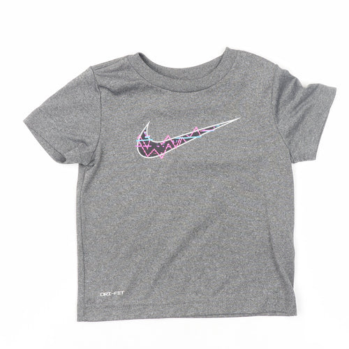 Nike Girls Grey Dri-FIT Short Sleeve Active T-Shirt 2-3 Years
