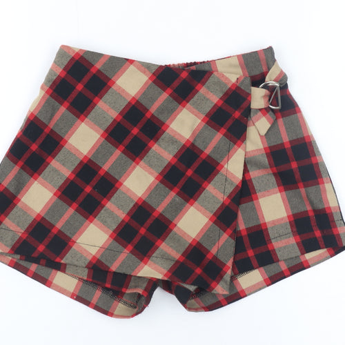 Coeli Girls Multicoloured Check Wrap Skort Size 28 Polyester Blend