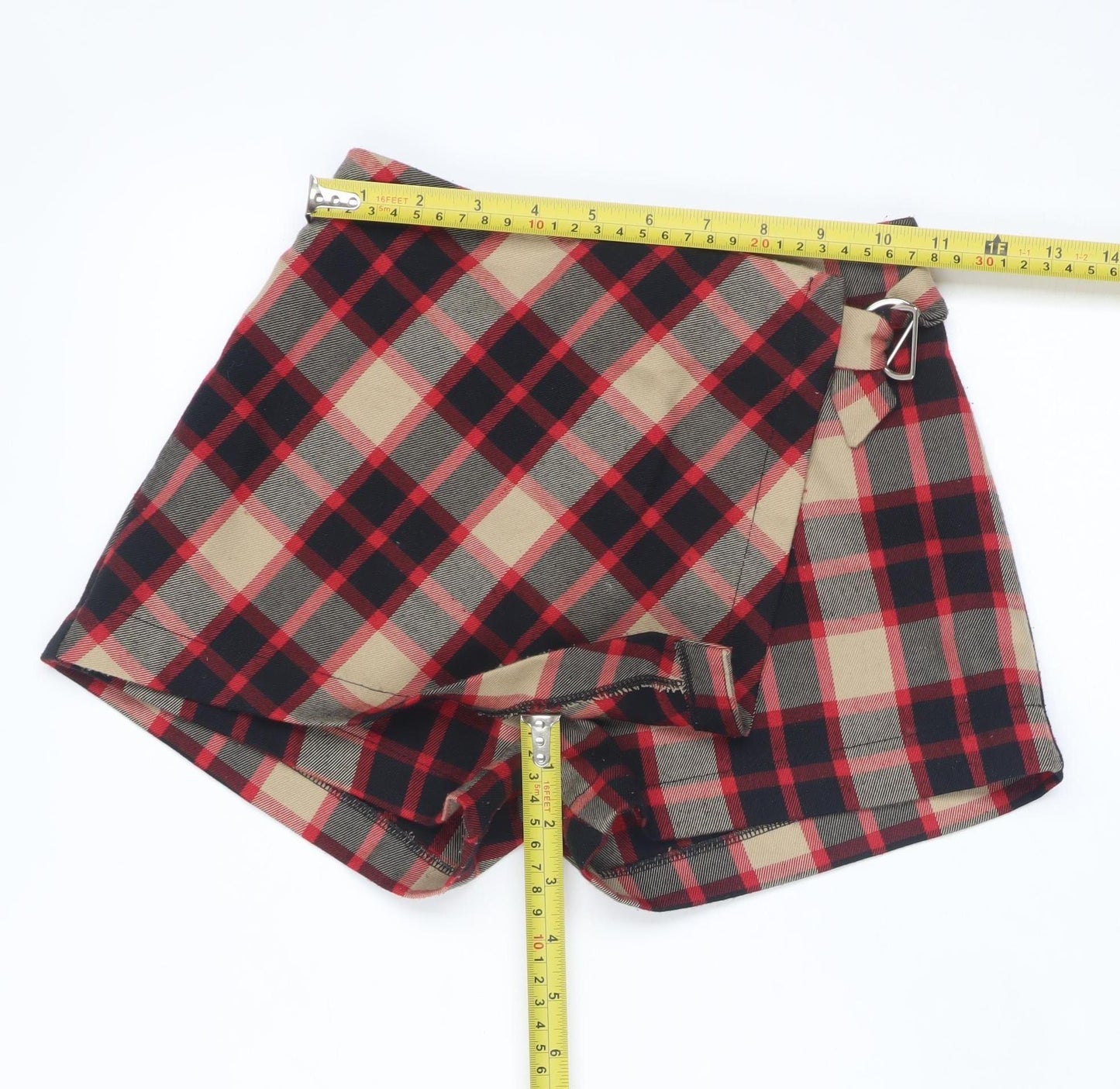 Coeli Girls Multicoloured Check Wrap Skort Size 28 Polyester Blend