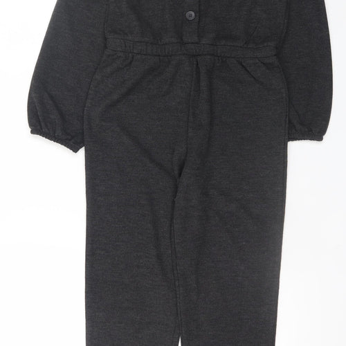 Dunnes Stores Girls Black Jersey Long Sleeve Jumpsuit 9-10 Years