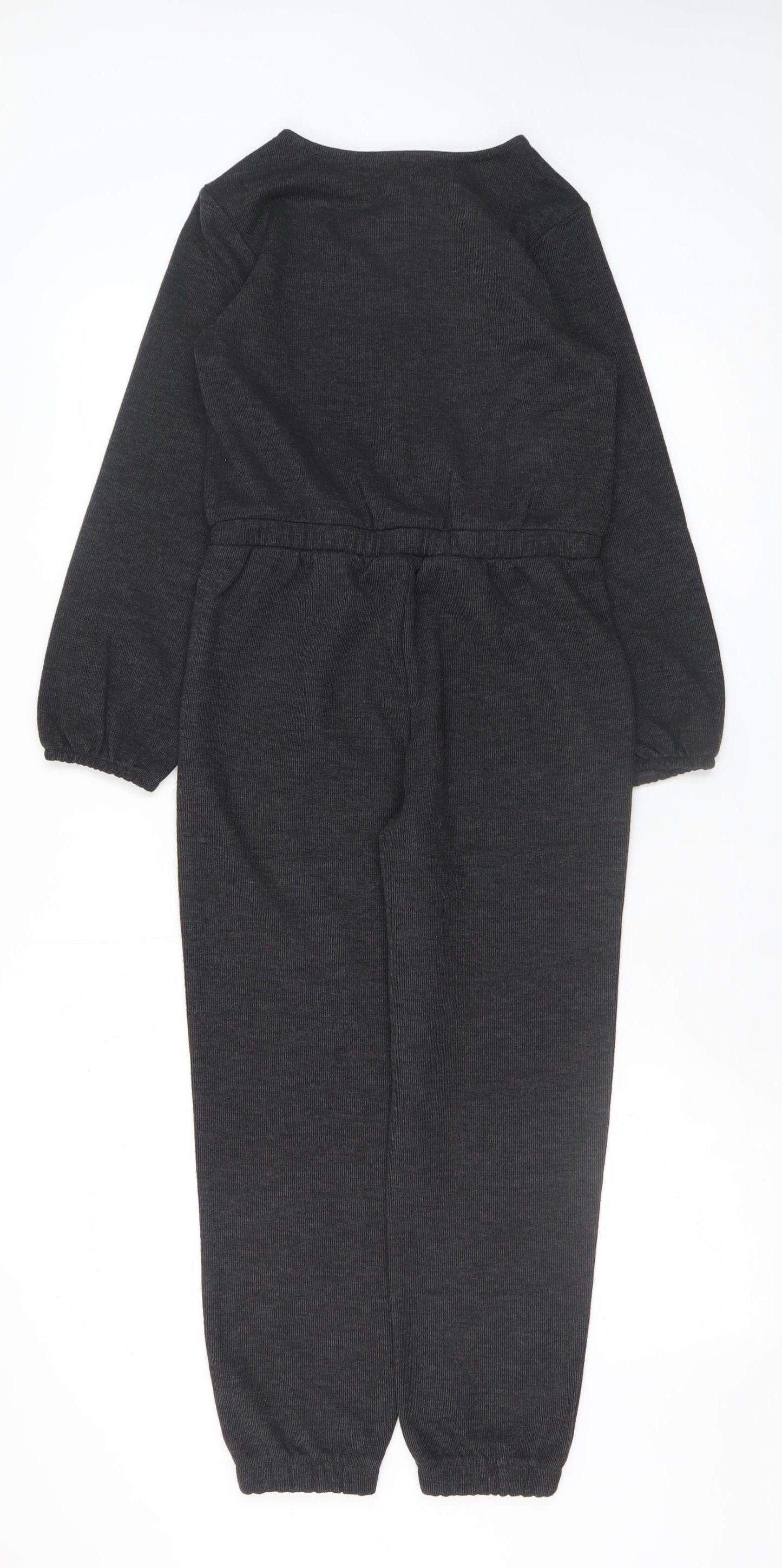 Dunnes Stores Girls Black Jersey Long Sleeve Jumpsuit 9-10 Years