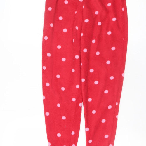 Dunnes Stores Girls Red Polka Dot Fleece Pyjama Pants 9-10 Years