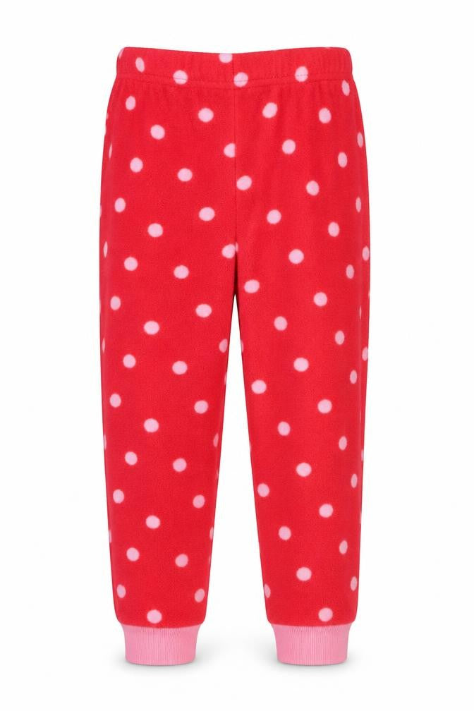 Dunnes Stores Girls Red Polka Dot Fleece Pyjama Pants 9-10 Years
