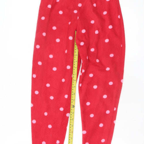 Dunnes Stores Girls Red Polka Dot Fleece Pyjama Pants 9-10 Years