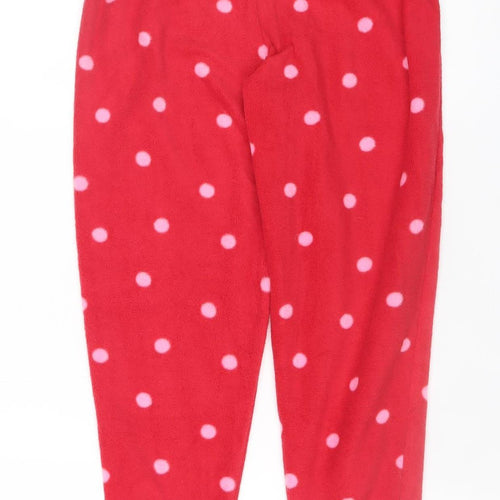 Dunnes Stores Girls Red Polka Dot Fleece Pyjama Pants 9-10 Years