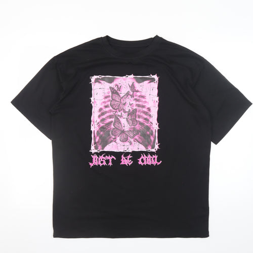 SHEIN Women's Black Butterfly Graphic T-Shirt Size S