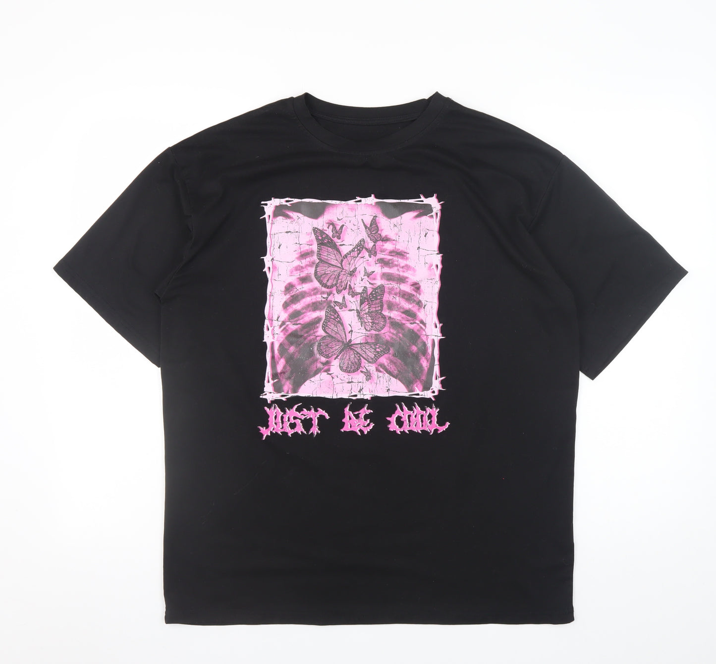 SHEIN Women's Black Butterfly Graphic T-Shirt Size S