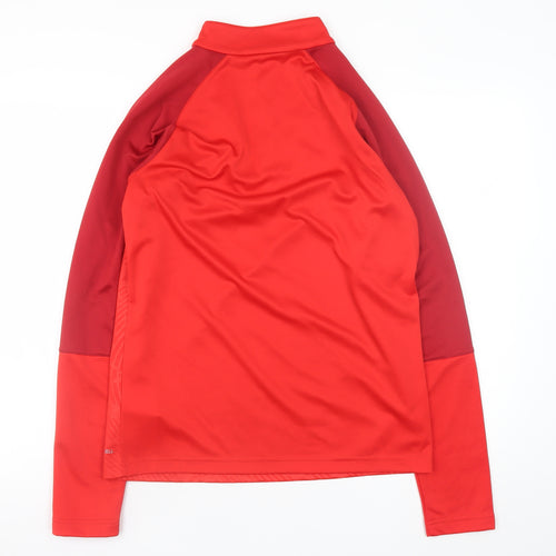 Puma Men's Red 1/4 Zip Football Training Jacket Size S