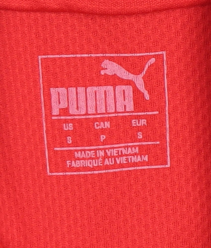 Puma Men's Red 1/4 Zip Football Training Jacket Size S