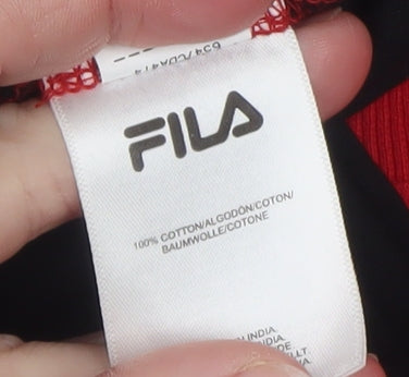 FILA Womens Multicoloured XS T-Shirt Dress Long Sleeve Cotton