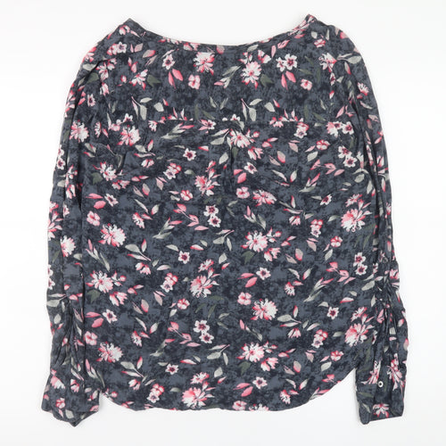 Dunnes Women’s Multicoloured Floral Cotton Tunic Blouse Size 14