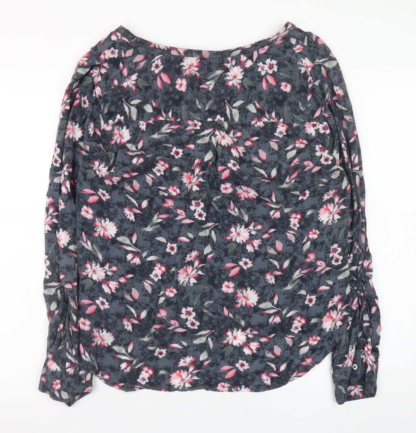 Dunnes Women’s Multicoloured Floral Cotton Tunic Blouse Size 14