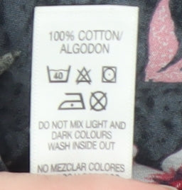 Dunnes Women’s Multicoloured Floral Cotton Tunic Blouse Size 14