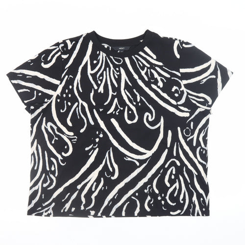 NEXT Women’s Black Abstract Cotton Jersey T-Shirt UK 18