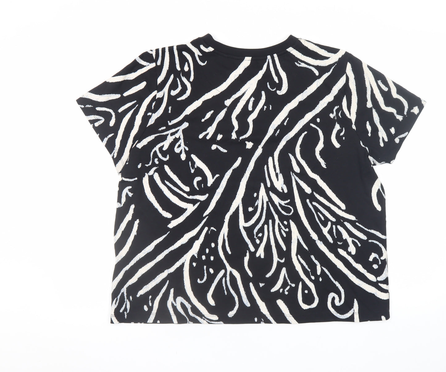NEXT Women’s Black Abstract Cotton Jersey T-Shirt UK 18