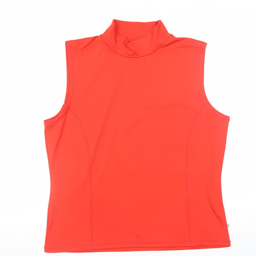 Callaway Men’s Red Sleeveless Roll Neck Athletic Golf T-Shirt Size L
