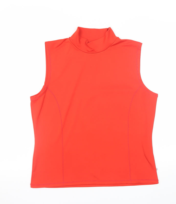 Callaway Men’s Red Sleeveless Roll Neck Athletic Golf T-Shirt Size L