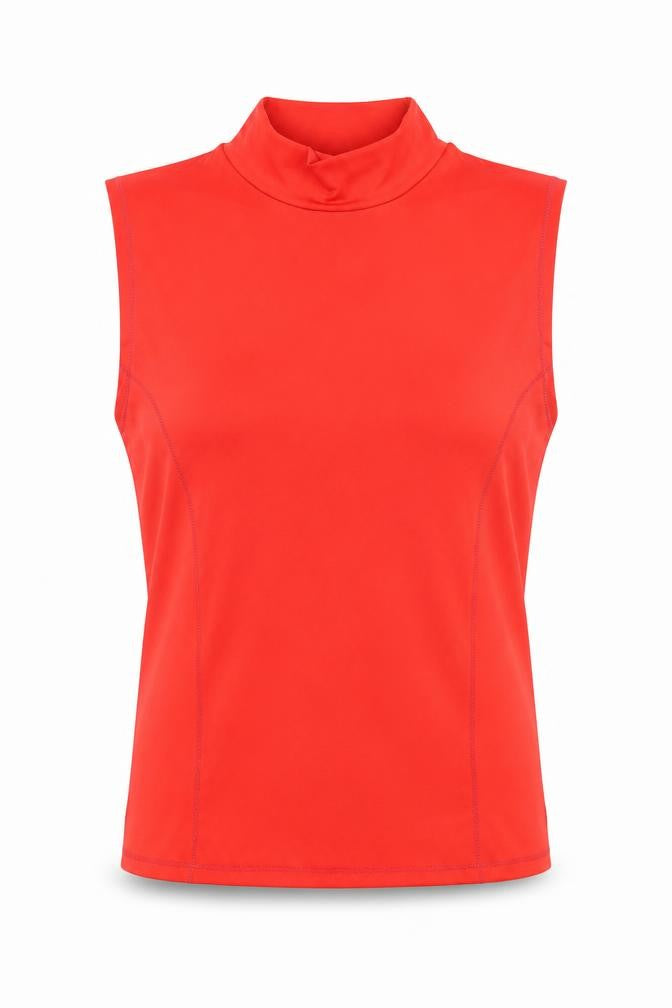 Callaway Men’s Red Sleeveless Roll Neck Athletic Golf T-Shirt Size L