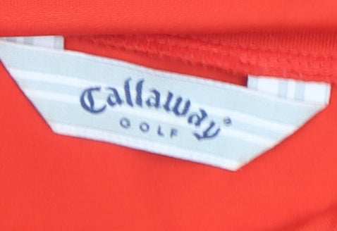 Callaway Men’s Red Sleeveless Roll Neck Athletic Golf T-Shirt Size L
