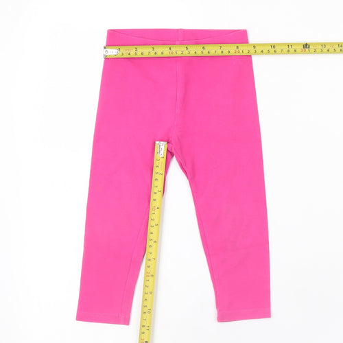 Next Girls Pink Cotton Stretch Leggings 18-24 Months
