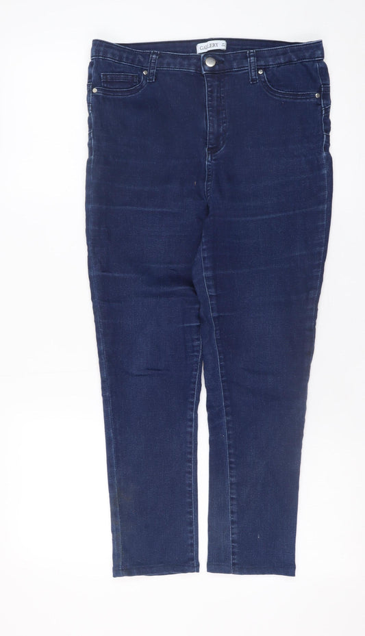 Gallery Women’s Blue Skinny Jeans Size 12 Slim Fit Denim