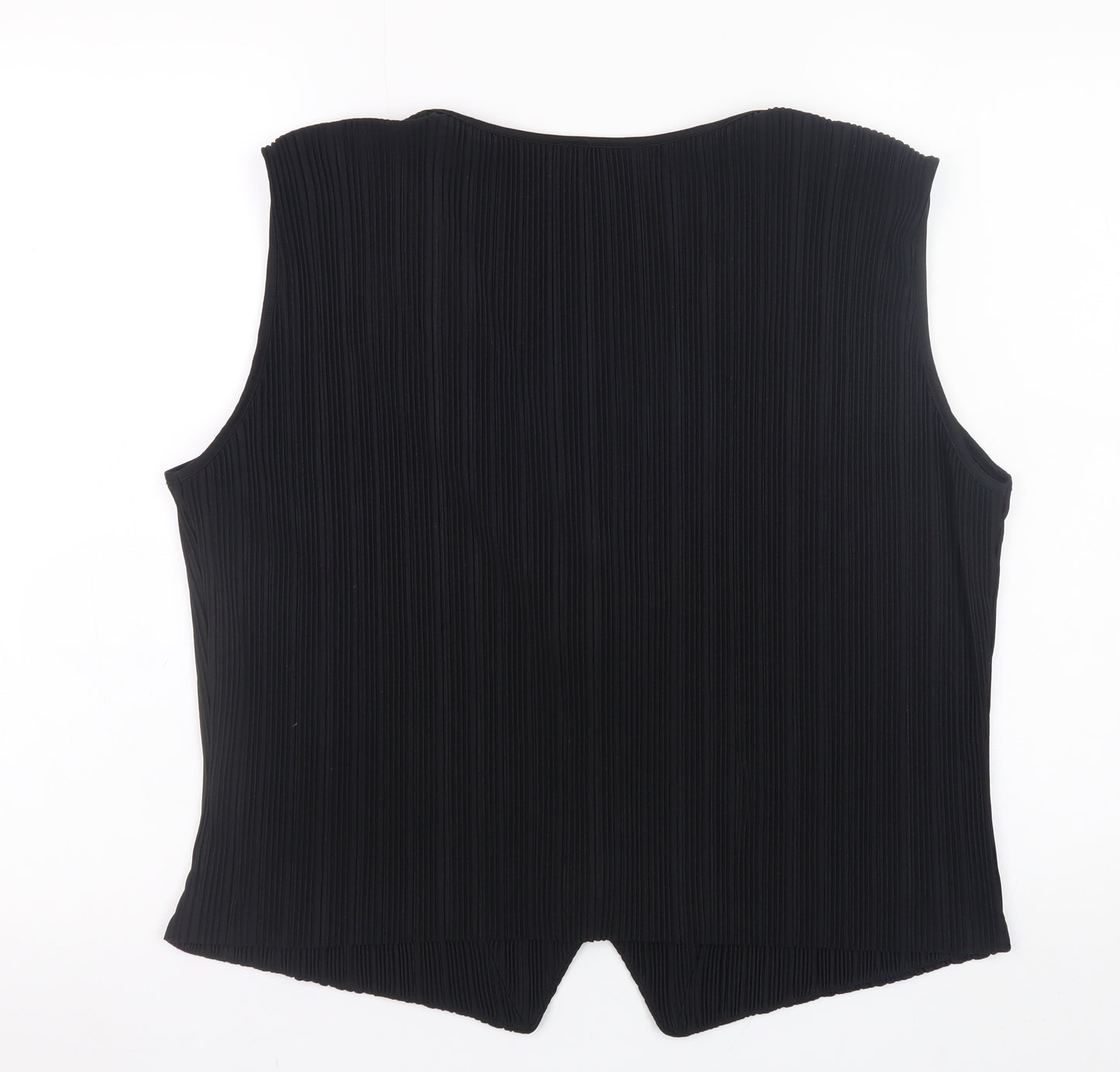 F&F Women’s Black Sleeveless Button Blouse UK 16