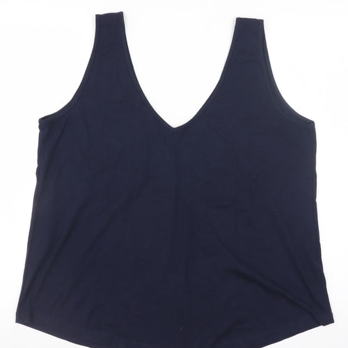 Dunnes Stores Women’s Blue Cotton Sleeveless Tank Top L