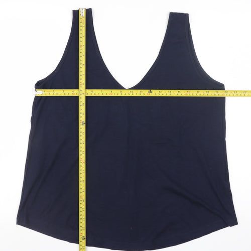 Dunnes Stores Women’s Blue Cotton Sleeveless Tank Top L
