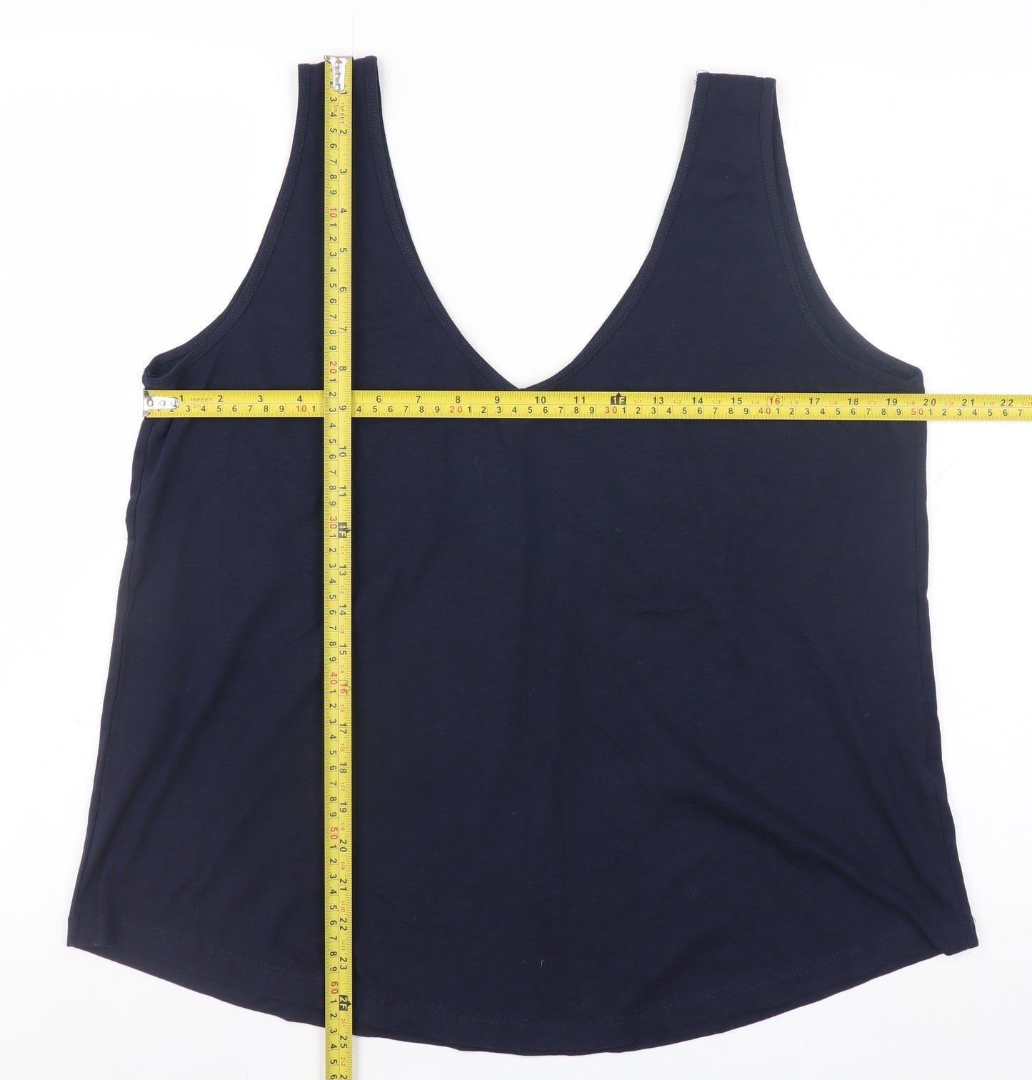 Dunnes Stores Women’s Blue Cotton Sleeveless Tank Top L