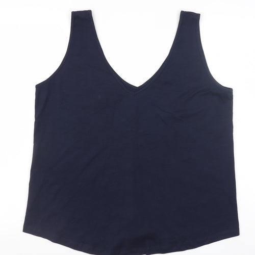 Dunnes Stores Women’s Blue Cotton Sleeveless Tank Top L