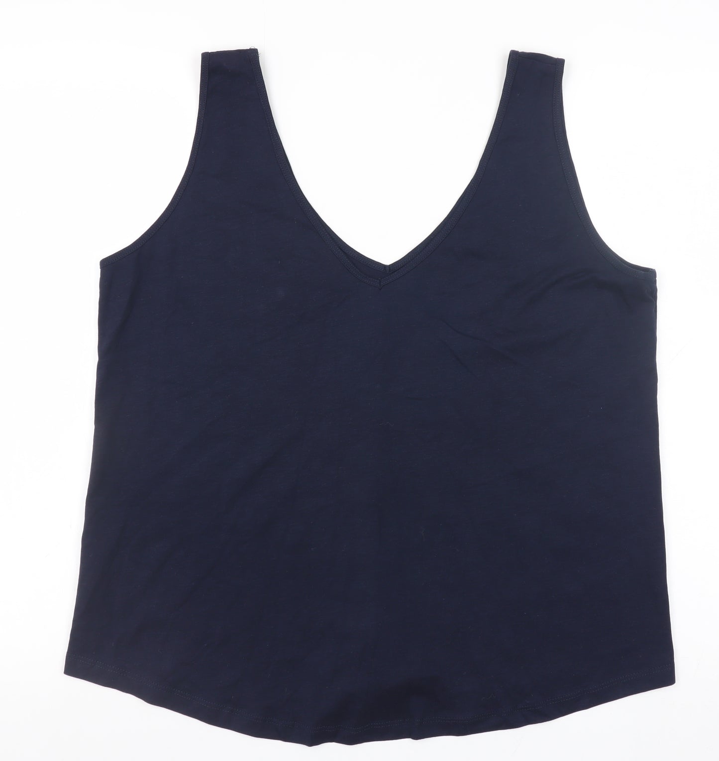 Dunnes Stores Women’s Blue Cotton Sleeveless Tank Top L