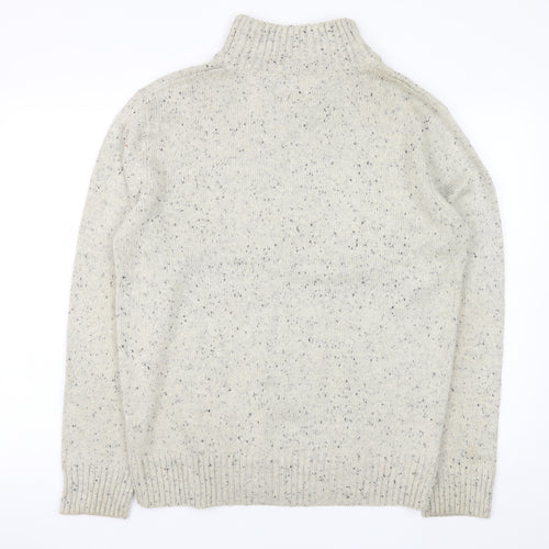 Cedar Wood State Men's Beige Henley Jumper L High Neck Knit
