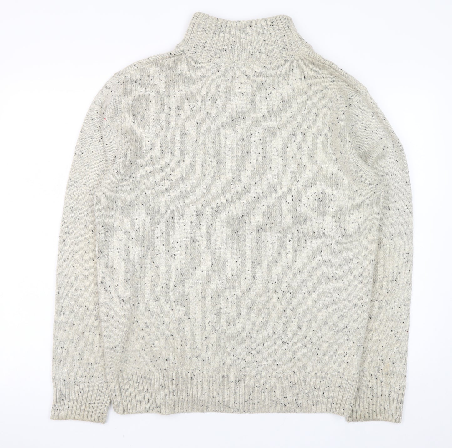 Cedar Wood State Men's Beige Henley Jumper L High Neck Knit