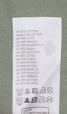 Primark Men's Khaki Green Relaxed Fit Cotton T-Shirt Medium