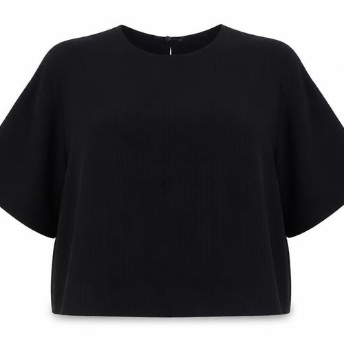 Primark Women’s Black Relaxed Fit Short Sleeve Blouse UK 16