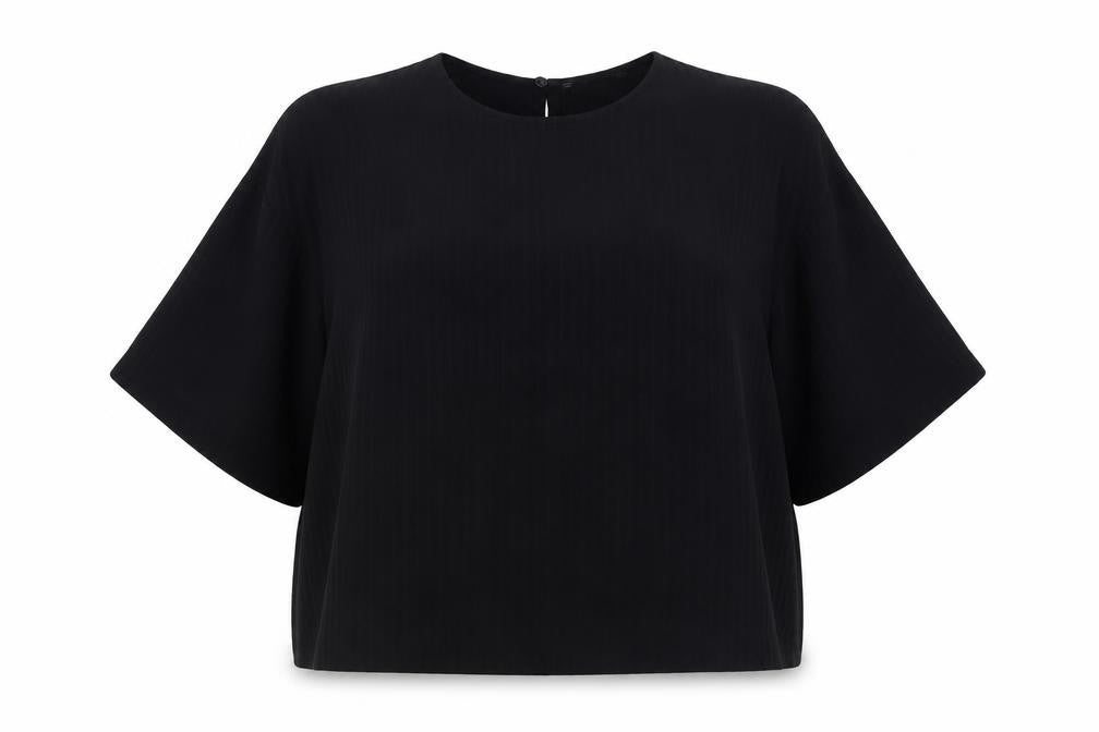 Primark Women’s Black Relaxed Fit Short Sleeve Blouse UK 16