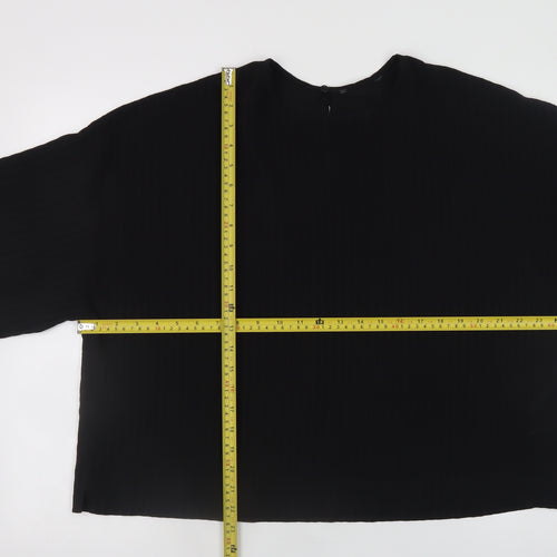 Primark Women’s Black Relaxed Fit Short Sleeve Blouse UK 16