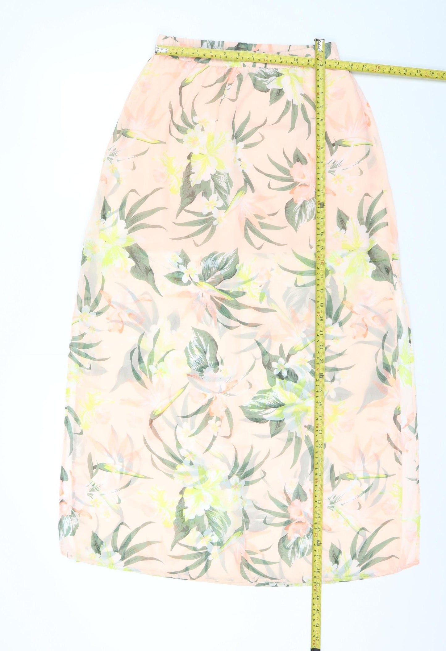 H&M Women’s Tropical Floral A-Line Midi Skirt Size S