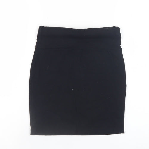 Warehouse Women’s Black Pencil Skirt UK 6 Cotton Stretch Workwear