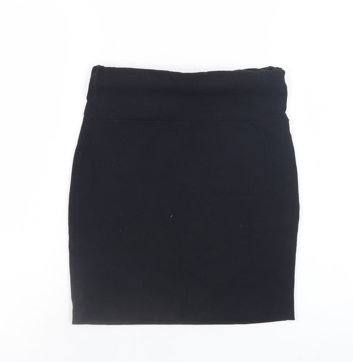 Warehouse Women’s Black Pencil Skirt UK 6 Cotton Stretch Workwear