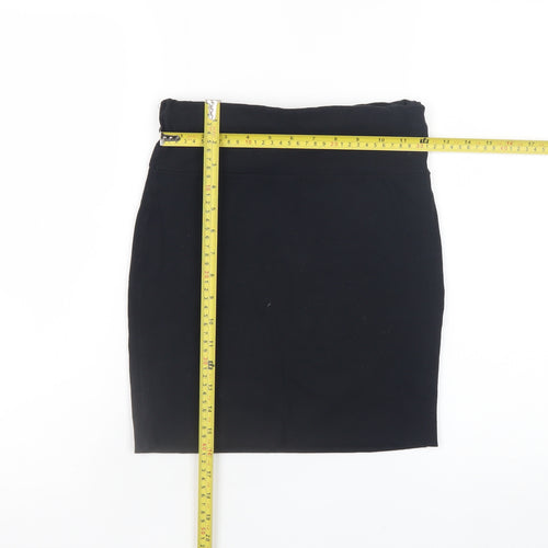 Warehouse Women’s Black Pencil Skirt UK 6 Cotton Stretch Workwear